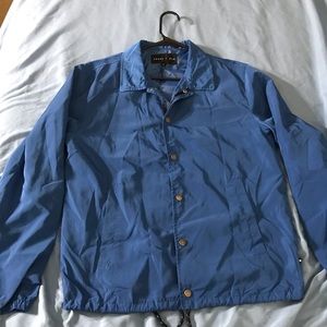 Blue wind breaker jacket